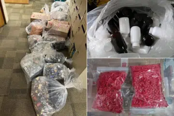 Sekitar 18,000 unit barang haram telah dirampas semasa serbuan pada 21 Mac.