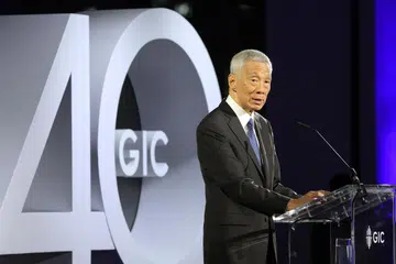 Menteri Kanan, Encik Lee Hsien Loong, di majlis makan malam GIC Insights 2024 di New York City pada 13 November sempena ulang tahun ke-40 kehadiran GIC di Amerika Syarikat. Katanya, kededua pihak telah membina perkongsian yang kukuh, produktif dan saling menguntungkan.
