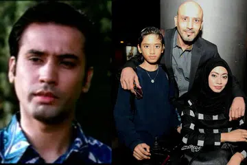 UBATI RINDU: Edika Yusof (kiri, ketika popular sekitar tahun 1990-an dan foto kanan bersama isteri Nurhidayah Yusri dan salah seorang anaknya) menjayakan filem 'Permata Hati' selepas dijamin penerbit dan pengarahnya, Datuk Seri Shah Rezza, beliau mampu memilih jadual bekerja yang lebih sesuai memandangkan isterinya separuh lumpuh dan memerlukan kehadirannya di rumah. - Foto ASTRO AWANI