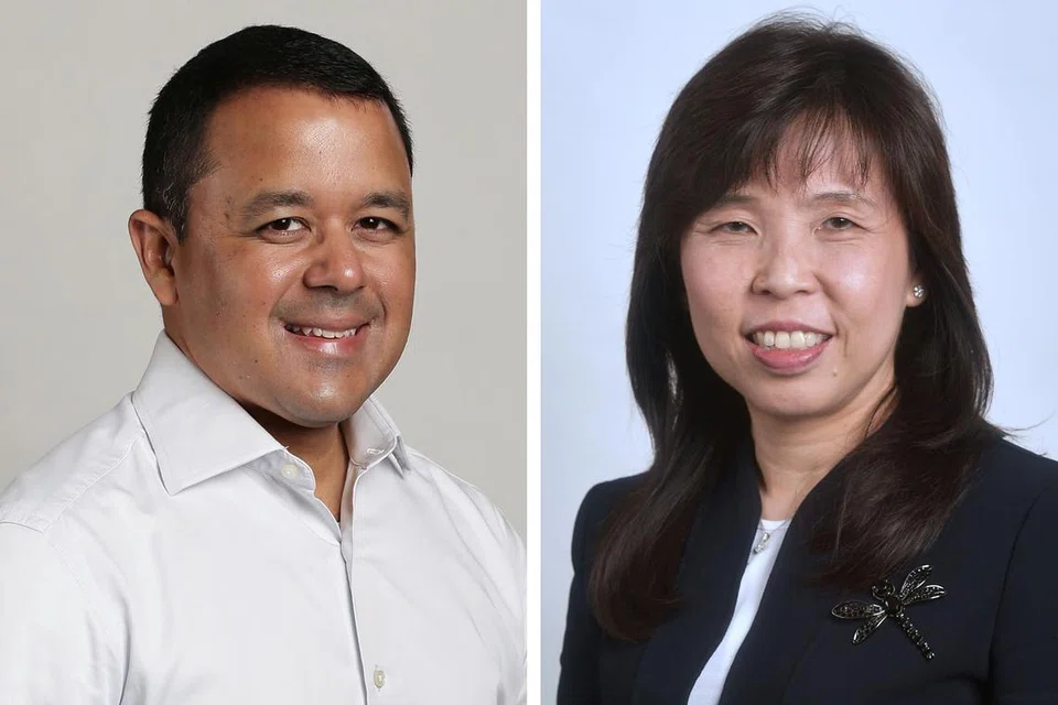 TIMBALAN SPEAKER: Encik Christopher De Souza (GRC Holland-Bukit Timah) dan Cik Jessica Tan (GRC East Coast) dilantik sebagai Timbalan Speaker Parlimen semalam. - Foto BH oleh KEVIN LIM, KUA CHEE SIONG