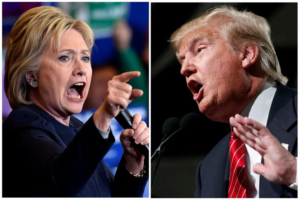 BERSAING HEBAT: Cik Hillary Clinton (kiri) daripada Parti Demokrat tidak berdepan masalah mengetepikan cabaran lawannya, Encik Bernie Sanders, sementara Encik Donald Trump (kanan) daripada Parti Republikan memenangi tujuh daripada 11 negeri, sekali gus menjarakkan diri daripada pencabarnya, Encik Ted Cruz. 