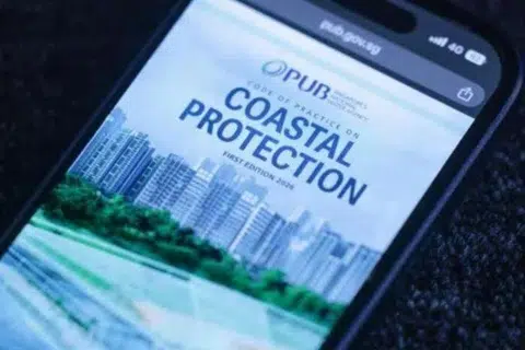 pemilik, tanah pesisir, Singapura, perlindungan paras laut, tembok laut