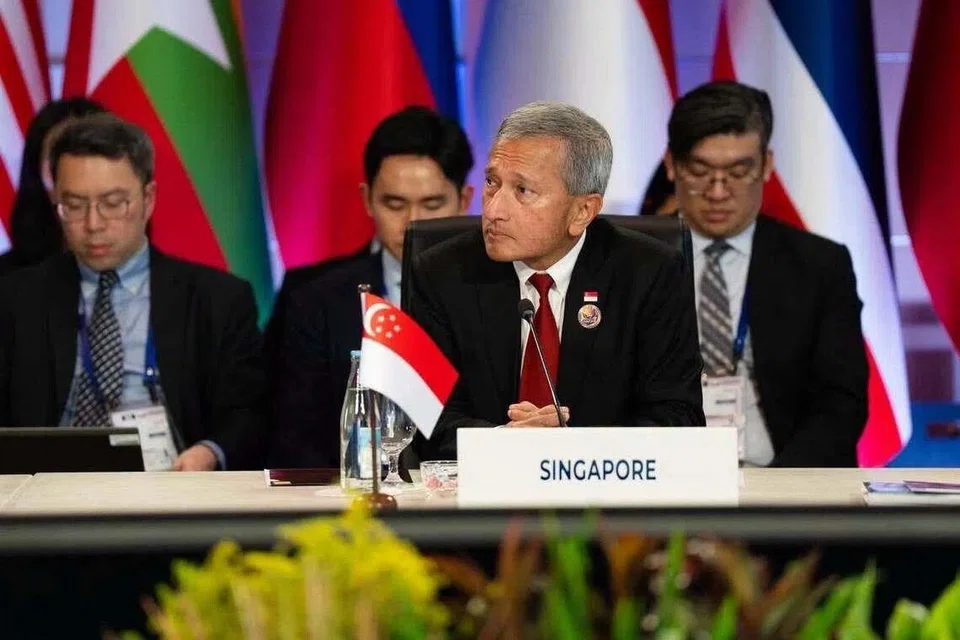 Menteri Ehwal Luar, Dr Vivian Balakrishnan, di Persidangan Pasca-Menteri Asean bersama Britain di Manila pada 22 Julai.