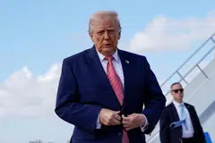 Presiden Donald Trump di Miami, Florida.