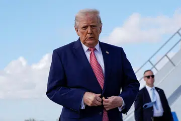 Presiden Donald Trump di Miami, Florida.