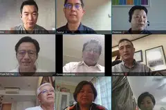 SIDANG TELEVIDEO: Anggota Panel Penasihat Mobiliti Aktif yang dipengerusi Dr Muhammad Faishal Ibrahim bermesyuarat menerusi televideo kerana patuhi arahan 'Pemutus Litar'.
