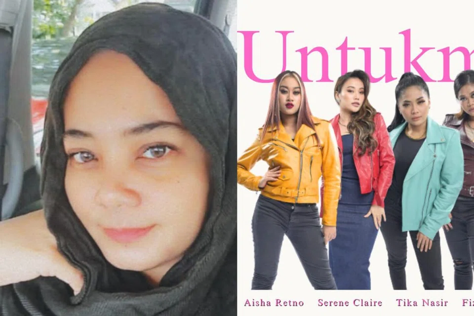 ENGGAN DIBANDINGKAN: Vokalis kumpulan Feminin, Asfarina Muhamad (kiri) enggan orang ramai membandingkan versi asal lagu ‘Untukmu’ yang pernah dipopularkannya dahulu dengan versi terkini yang dinyanyikan pelakon Gadis Muzikal (kanan) sebab masing-masing mempunyai kekuatan dan anak muda harus diberi galakan.