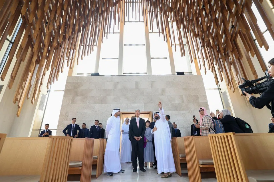 REKA BENTUK INDAH: Encik Lee mengadakan lawatan ke ketiga-tiga rumah ibadah di Abrahamic Family House, termasuk gereja ini.