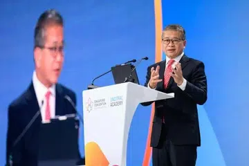 Menteri Undang-Undang, Encik Edwin Tong berucap pada Persidangan Akademi Suruhanjaya Undang-Undang Perdagangan Antarabangsa Pertubuhan Bangsa-Bangsa Bersatu (Uncitral) yang diadakan di Hotel Shangri-La pada 25 Ogos.