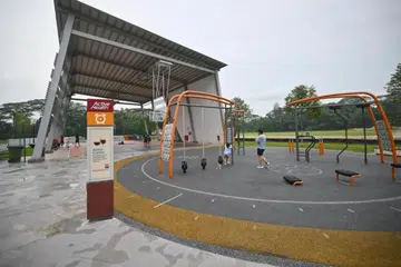 Kemudahan Sukan dalam Kejiranan (SIP) di sebelah Blok 508C Wellington Circle di Sembawang ini dibuka pada September 2022.