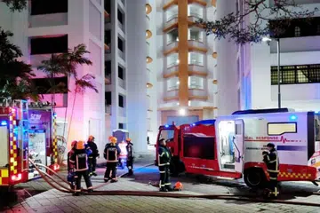 KEBAKARAN: SCDF dimaklumkan tentang satu kebakaran di Blok 517A Jurong West Street 52 sekitar 1.30 pagi pada 24 Februari 2019.