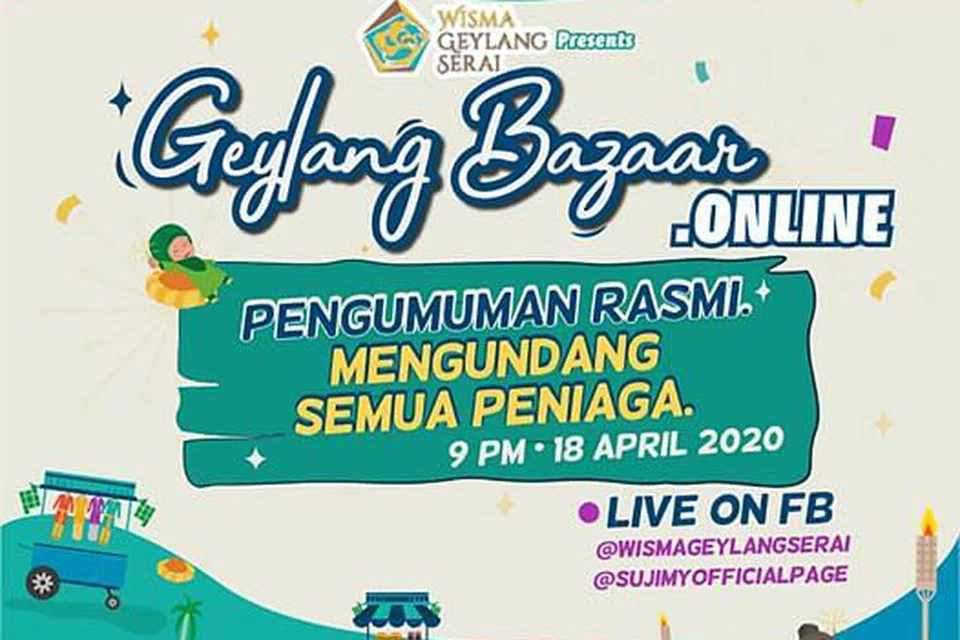 GeylangBazaar.Online akan berlangsung dari malam Sabtu hingga 23 Mei, dan hanya menawarkan barangan yang disahkan halal atau dimiliki peniaga Melayu.