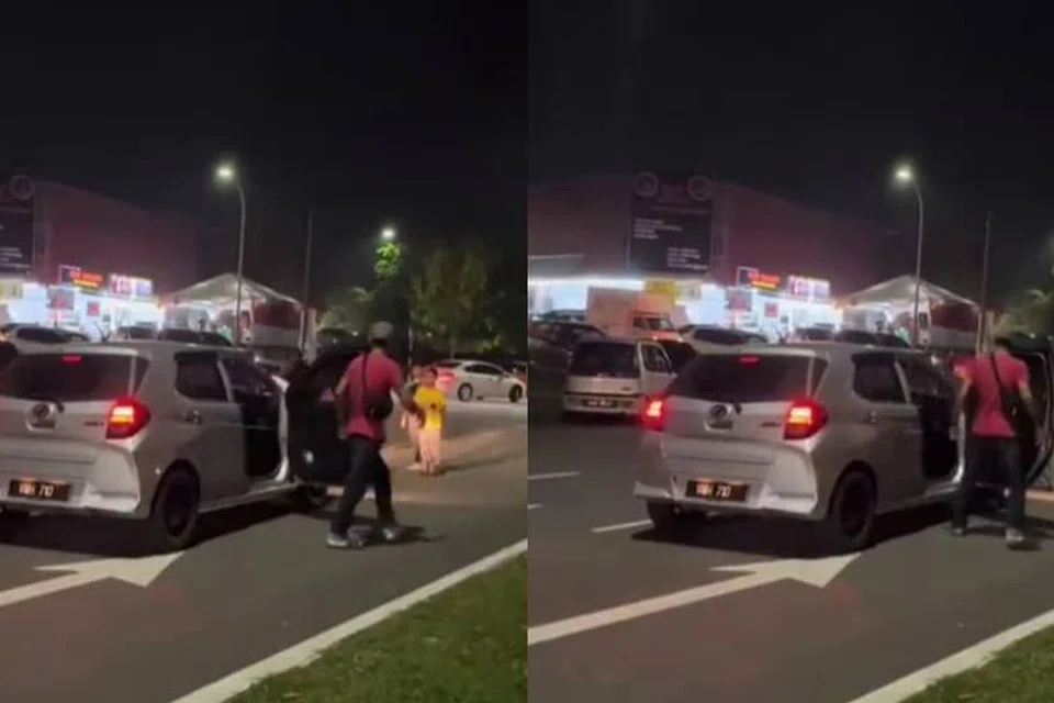 Dalam klip video berdurasi 22 saat itu, pemandu wanita terbabit membuka pintu sebelum lelaki yang memakai baju merah cuba mencederakannya kerana dikatakan melanggar anak perempuannya.