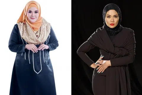 LIZA HANIM (kanan): Keramahannya memikat peminat hingga ke hari ini. AISHAH (kiri): Kehebatan vokalnya bakal dinikmati dalam konsert 'Dua Diva'. - Foto-foto ESPLANADE