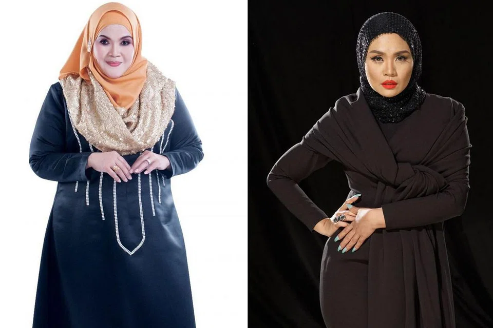 LIZA HANIM (kanan): Keramahannya memikat peminat hingga ke hari ini. AISHAH (kiri): Kehebatan vokalnya bakal dinikmati dalam konsert 'Dua Diva'. - Foto-foto ESPLANADE