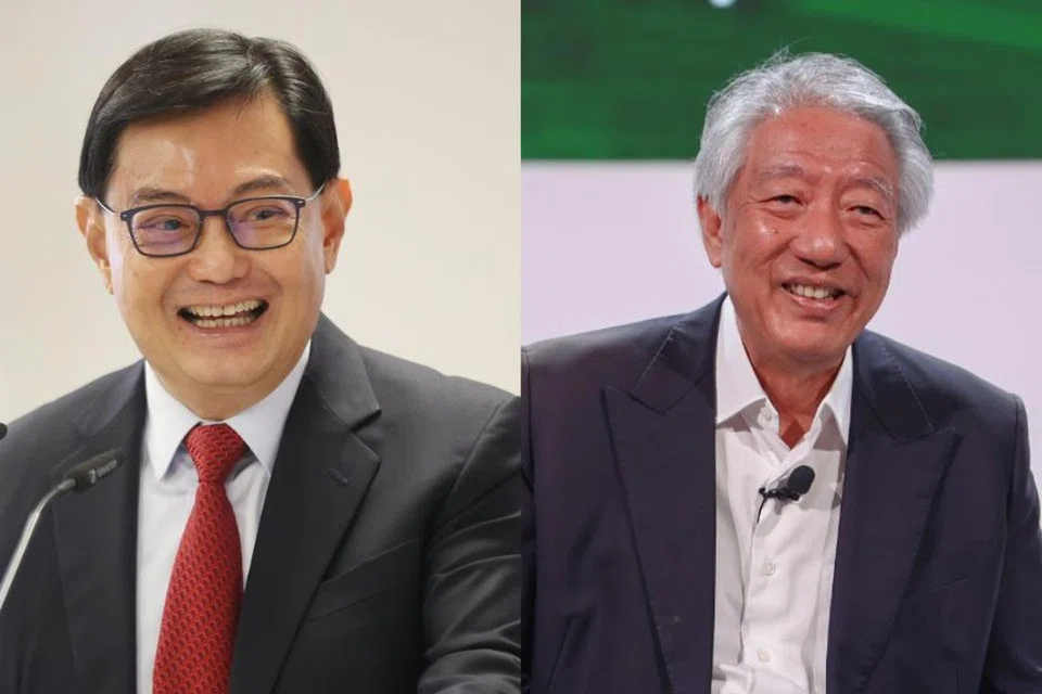 Timbalan Perdana Menteri, Encik Heng Swee Keat (kiri), dan Menteri Kanan, Encik Teo Chee Hean.
