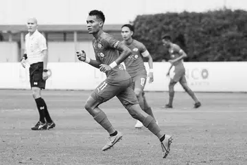 MAHU CAPAI SASARAN: Hafiz mahu memecahkan rekod jaringan terbaiknya dengan menjaringkan 10 gol untuk Home musim ini. Beliau masih memerlukan lima lagi gol sebelum dapat mencapai sasaran tersebut. - Foto FACEBOOK, HOME UNITED