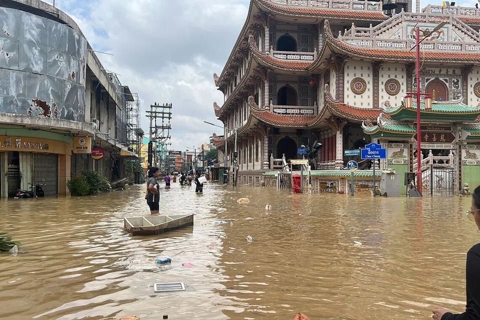 Kesan banjir di Hat Yai pada 27 November 2025.