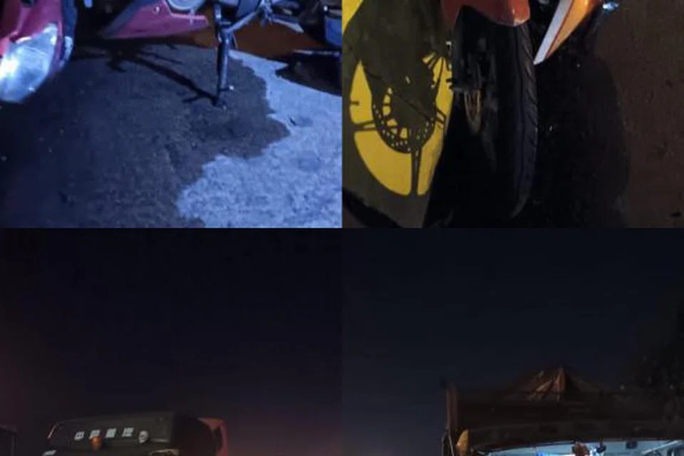 RAGUT NYAWA: Dua penunggang motosikal terkorban dalam nahas membabitkan lima kenderaan iaitu dua motosikal serta satu treler, lori dan bas di Plaza Tol Tanjung Kupang, Gelang Patah, Johor, kira-kira 6 pagi pada 22 Disember.