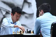 Juara catur dunia Ding Liren (kiri) berkata bahawa beliau tidak lagi berada pada tahap terendah dan akan cuba yang terbaik dalam Kejohanan Dunia di Singapura.
