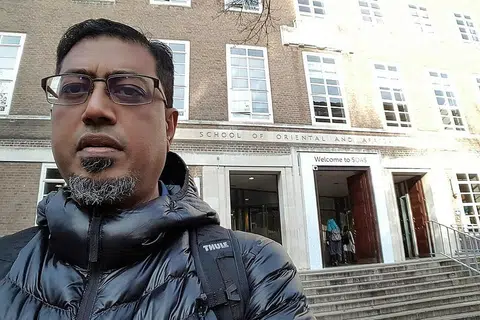 BERADA DI LONDON SEMASA KEJADIAN: Encik Mohamed Nassir kini sedang mengikuti ijazah sarjana di Sekolah Oriental dan Pengajian Afrika (SOAS), Universiti London. - Foto ihsan MOHAMED NASSIR ABDUL SUKKUR