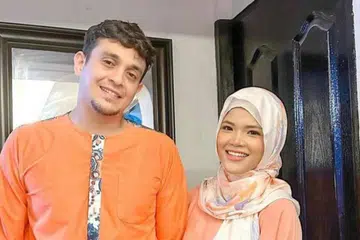 JODOH TEPAT: Erwin Shah Dawson (kiri) senangi keramahan dan sikap penyabar isterinya, Lee Suxiu Solleha Bazilah, yang dinikahi dalam majlis sederhana pada 17 Januari lalu.