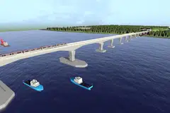 DALAM PEMBINAAN: Lakaran grafik projek Sistem Transit Laju Johor Bahru-Singapura (RTS) yang dijangka siap pada 2026 dan mula beroperasi pada 2027.