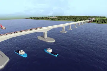 DALAM PEMBINAAN: Lakaran grafik projek Sistem Transit Laju Johor Bahru-Singapura (RTS) yang dijangka siap pada 2026 dan mula beroperasi pada 2027.