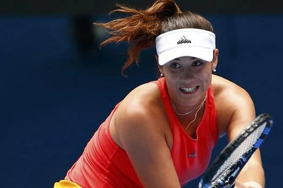 MUJUR BANGKIT: Pilihan ketiga wanita, Muguruza, mengatasi kegenjotan di awal perlawanan bagi menewaskan lawannya. - Foto REUTERS