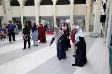 Kegiatan riadah ini diadakan semasa acara Santunan Emas di Masjid Al-Muttaqin.