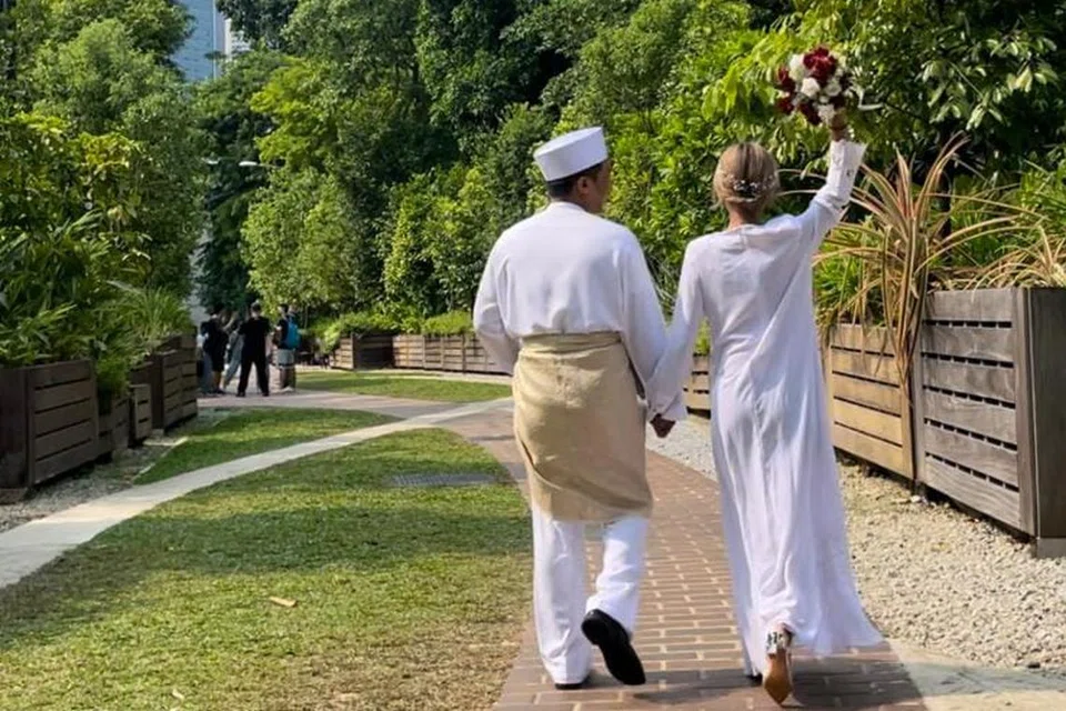 GAMBAR NIKAH: Gambar pernikahan Allahyarham Muhammad Nurhilmi Atan, 27 tahun, dan isterinya Cik Nurshela Had, 22 tahun.