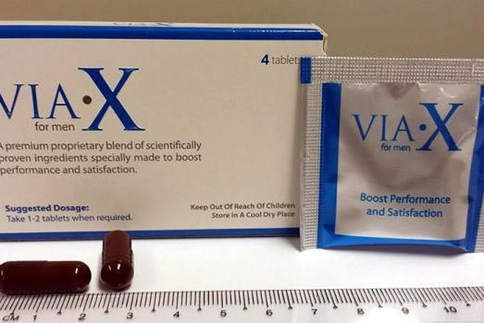 JANGAN MAKAN UBAT INI: Menurut Penguasa Sains Kesihatan (HSA), ubat perangsang libido atau nafsu seks lelaki berjenama 'VIA.X For Men' mengandungi bahan-bahan berbahaya yang tidak diisytiharkan. - Foto HSA