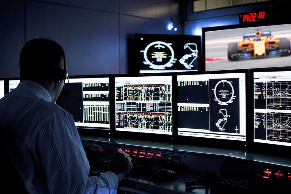 GUNA TEKNOLOGI F1: Dalam MOU yang ditandatangani SMRT dan firma Britain, McLaren Applied Technologies, kereta api di sini kini dapat dipantau dengan lebih rapi sekali gus meningkatkan keupayaan sistem MRT. - Foto SMRT