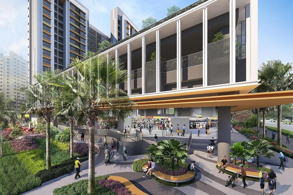 PELBAGAI KEMUDAHAN: Penduduk Apartmen Penjagaan Masyarakat di Bukit Batok boleh menikmati pelbagai kemudahan di dalam dan dekat kawasan perumahan mereka. - Foto HDB, MOH