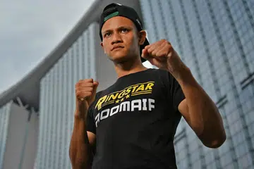 PERLAWANAN BARU: Pertarungan ini diatur selepas Ringstar mengumumkan Februari lalu bahawa perlawanan bagi kejuaraan silver featherweight Majlis Tinju Dunia (WBC) antara Ridhwan dengan Paulus Ambunda, yang dijadualkan pada 29 Mac di Stadium Tertutup Singapura, terpaksa ditangguh. - Foto fail