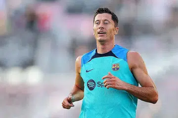 TENAGA PENGGEMPUR BARU BARCA: Lewandowski menyertai pasukan barunya Barca dalam persiapan pramusim di Amerika Syarikat. - Foto AFP