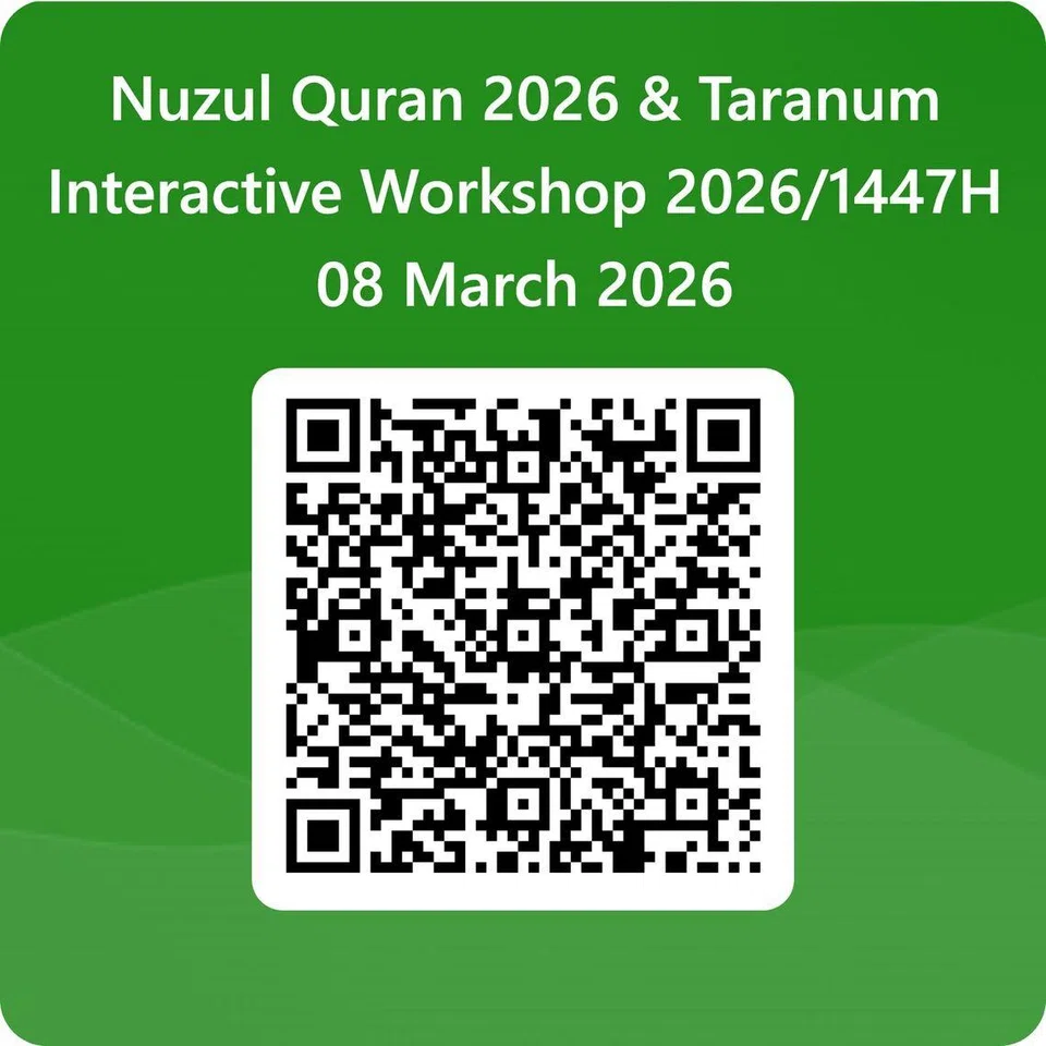 Imbas kod QR untuk mendaftar ke Majlis Nuzul Al-Quran dan terima beg cenderahati istimewa (500 pendaftar terawal sahaja).
