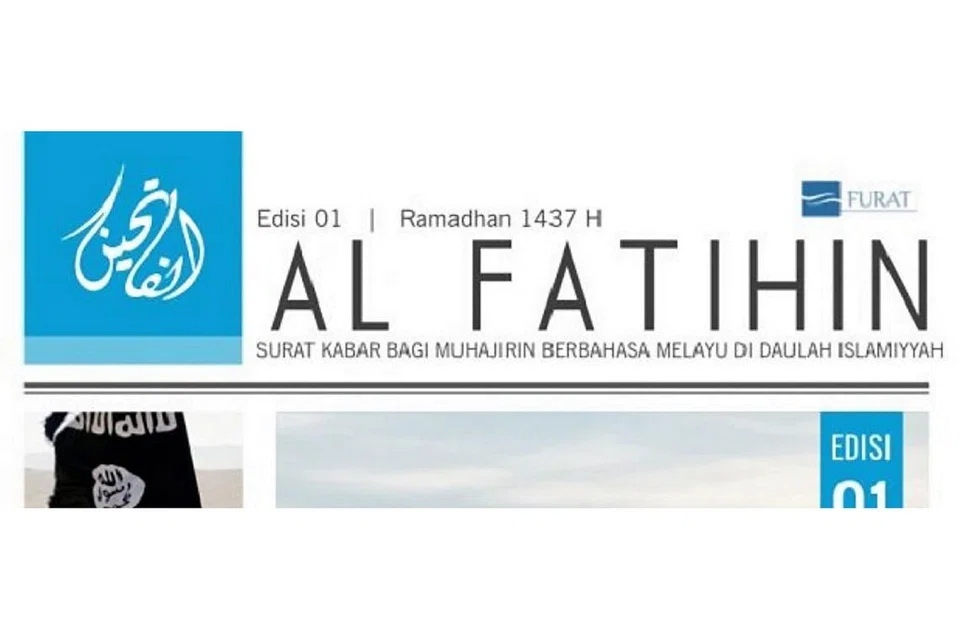 AKHBAR AL FATIHIN IS: Bahan propaganda berbahasa Melayu-Indonesia ini bertujuan menyebarkan diayah IS di rantau Asia Tenggara, yakni kawasan dengan jumlah penduduk Muslim yang besar. - Foto INTERNET
