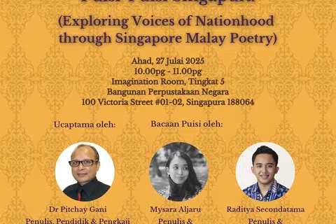 ‘Jejak Suara Watan Melalui Puisi-Puisi Singapura’ mempersembahkan ucaptama dan bacaan puisi yang mengupas peranan puisi Melayu dalam mencerminkan identiti dan budaya masyarakat Singapura masa kini.