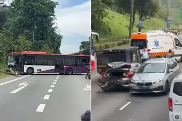 accident, bus, motorcycle, bke