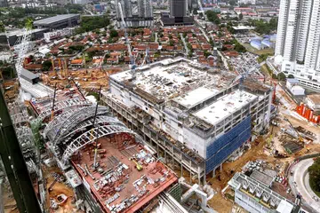 Stesen Bukit Chagar, Johor Bahru, yang akan bersambung ke Stesen Woodlands di Singapura. Laluan Sistem Transit Laju (RTS) dijadual beroperasi pada Januari 2027.
