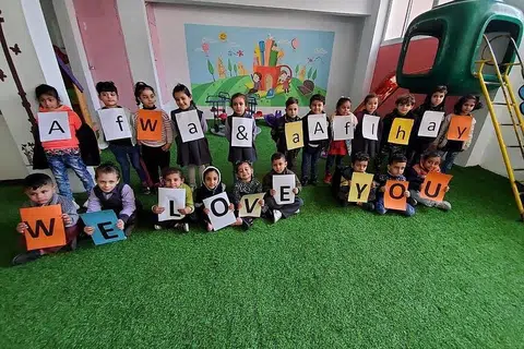 REALISASIKAN IMPIAN: Sekolah hafal al-Quran, Afwa & Aafiyah, di Gaza, Palestin, sudah beroperasi selama sembilan bulan dengan 50 pelajar antara usia empat dengan enam tahun. - Foto INSTAGRAM SITI NURHALIZA 