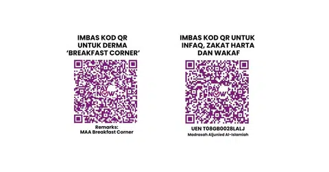 Untuk menyokong, sila imbas kod QR ini. 