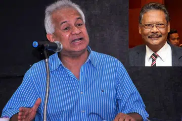 BELUM PASTI: Langkah Pentadbiran Pakatan Harapan mencalonkan peguam kanan, Encik Tommy Thomas, sebagai Peguam Negara menggantikan Tan Sri Apandi Ali (gambar sisipan), yang kini diarahkan bercuti, tidak diterima Yang DiPertuan Agong. - Foto THE STAR