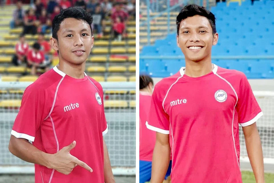 MUKA BARU: Zulfadhmi (kiri) dan Zulqarnaen Suzliman yang merupakan antara tiga muka baru yang dipilih menyertai skuad nasional bagi menentang Mauritius dan Fiji bulan bersemangat ingin pamer kebolehan mereka. - Foto ihsan ZULFADHMI SUZLIMAN