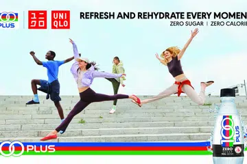 Uniqlo bekerjasama dengan 100PLUS dalam menggalakkan orang ramai agar memastikan tubuh sentiasa hidrat dan melindungi diri daripada sinaran matahari.