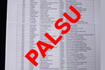 Senarai calon Barisan Nasional (BN) untuk bertanding pada Pilihan Raya Negeri Johor ke-16 yang tular disahkan palsu oleh Menteri Besar Johor yang juga Pengerusi BN Johor, Datuk Onn Hafiz Ghazi.