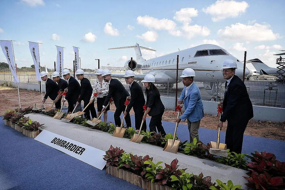 MAJLIS PECAH TANAH: Pusat khidmat Bombardier akan diperluas sehingga 40,000 meter persegi menjelang 2020. - Foto BH oleh KEVIN LIM