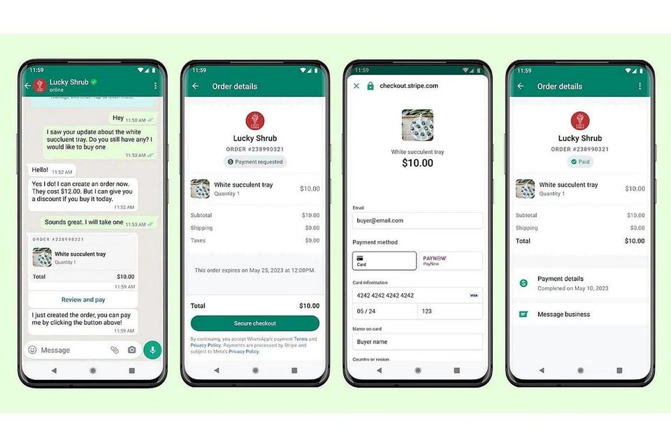 CONTOH PEMBAYARAN DI WHATSAPP