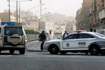 JALAN TUGAS KEAMANAN: Gambar fail pasukan polis Kuwait mengawal Bandar Kuwait yang tanggungjawab dengan penangkapan penjenayah dan pencegahan dan pengesanan jenayah, perlindungan dan bantuan kepada orang awam, dan penyelenggaraan ketenteraman negara itu